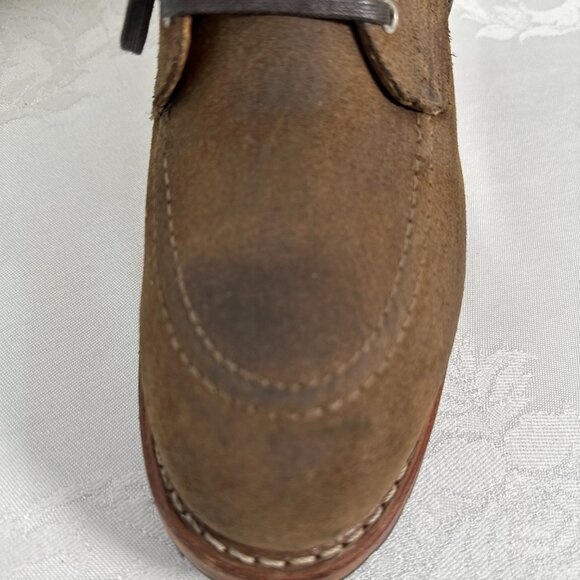 Red Wing Heritage Clara Tan Lace Up Boots Size 9 B Leather Made in USA Vibram - Picture 6 of 10